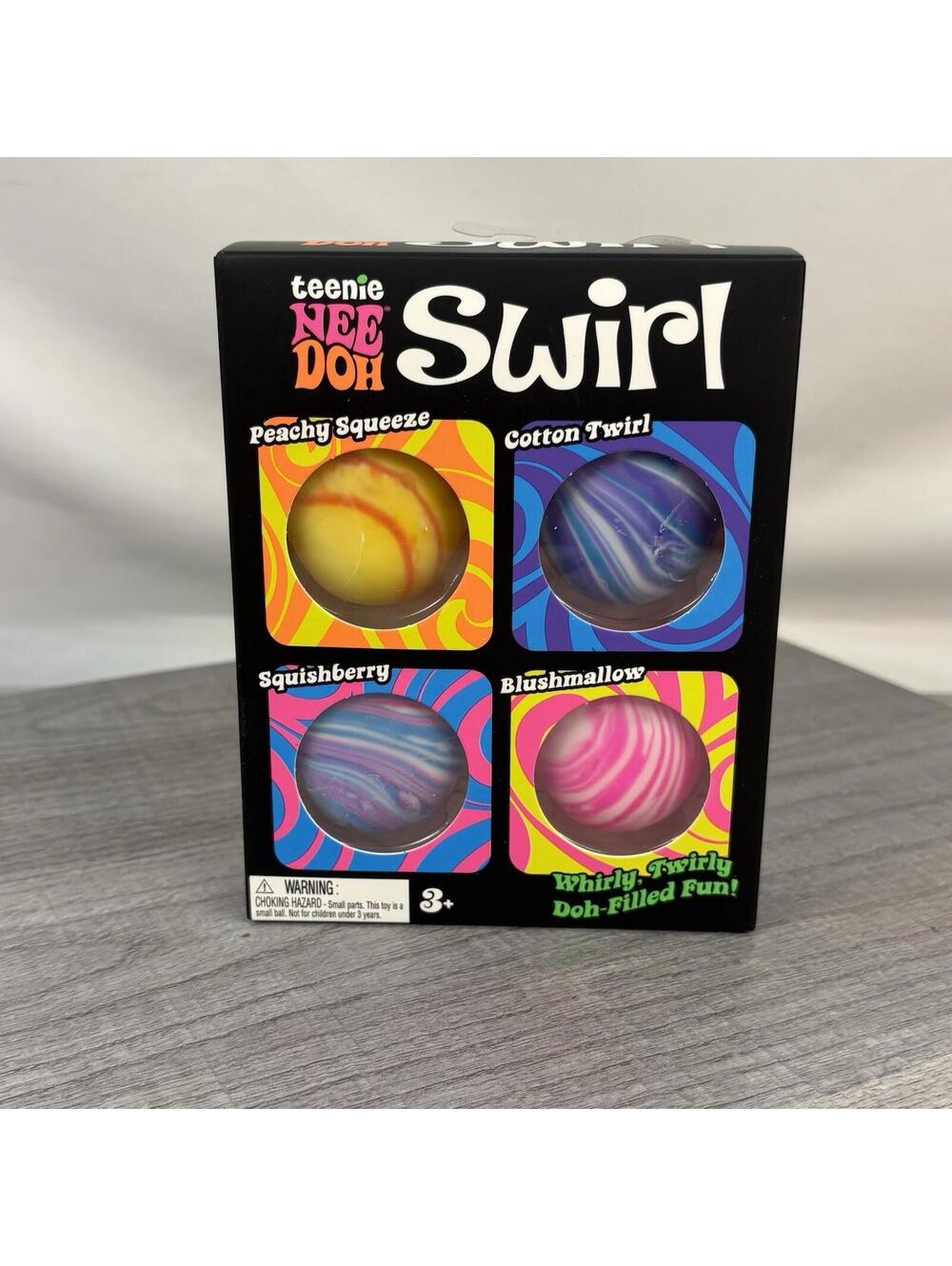 NeeDoh Teenie Swirl Whirly Twirly Peachy Cotton Twirl Squishberry Blushmallow